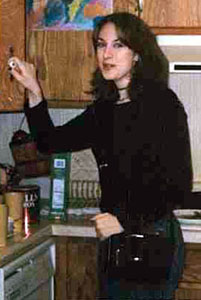 Rebecca in the kitchen